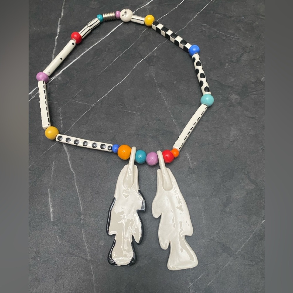 Candace Loheed Signed Ruby Z Large Ceramic Fish P… - image 2